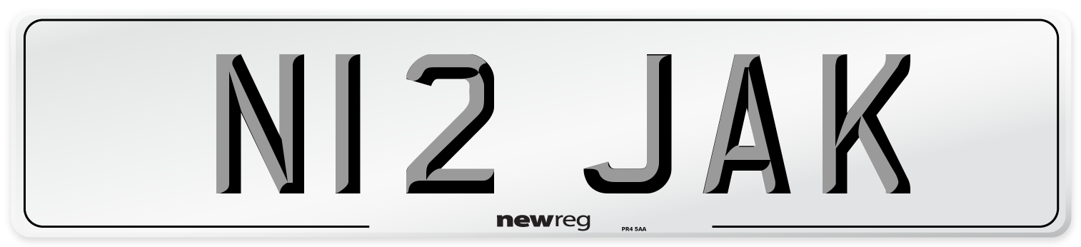 N12 JAK Number Plate from New Reg
